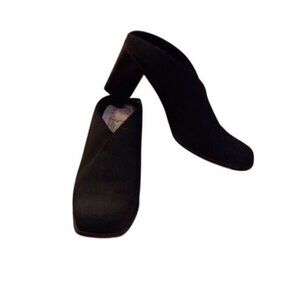 Donald J Pliner Size 8.5M Women's Black Square-Toe Slip-On Shoes